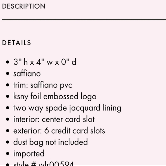 ā ļøKate Spade Meow Cat Slim Leather Cardholder - Picture 5 of 6